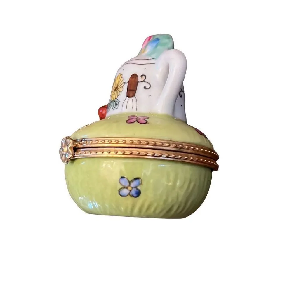 Vintage CBK‎ Ltd Hand painted Porcelain Hinged Trinket Box